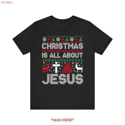 Weihnachten dreht sich alles um Jesus Pullover T-Shirt Christlicher Glaube Feiertag Religiös Weihnachten Feiere Christus Diese Saison vintage