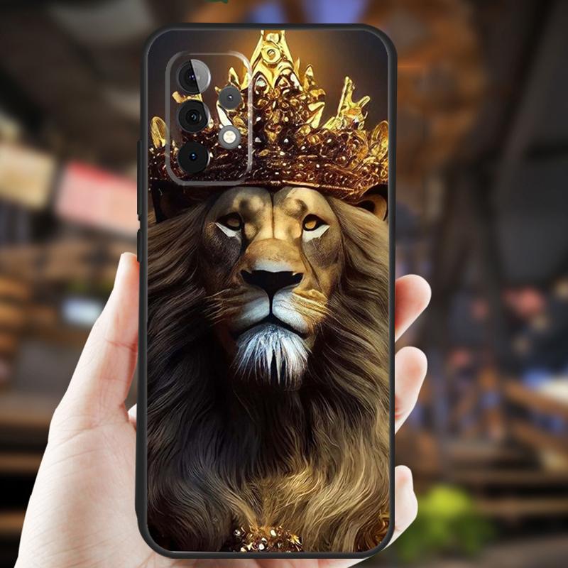 Animal Lion Case For Samsung Galaxy A34 A06 A05 A32 A16 A55 A36 A26 A54 A14 A22 A52 A35 A15 A53 A13 A56