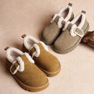Happy Mary Cotton Shoes Women's 2025 Autumn and Winter New Thickened Velvet Warm Comfortable Casual Flat Birkenstocks