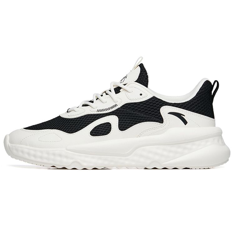 ANTA Men Retro Casual Dad Shoes Off White Black 112238869S-2