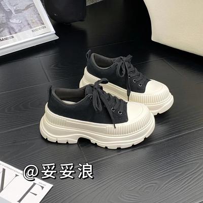 8 Fashion Versatile Light-soled Muffin Shoes for Women's Autumn and Winter New Thick-soled Matte Casual Sports Versatile