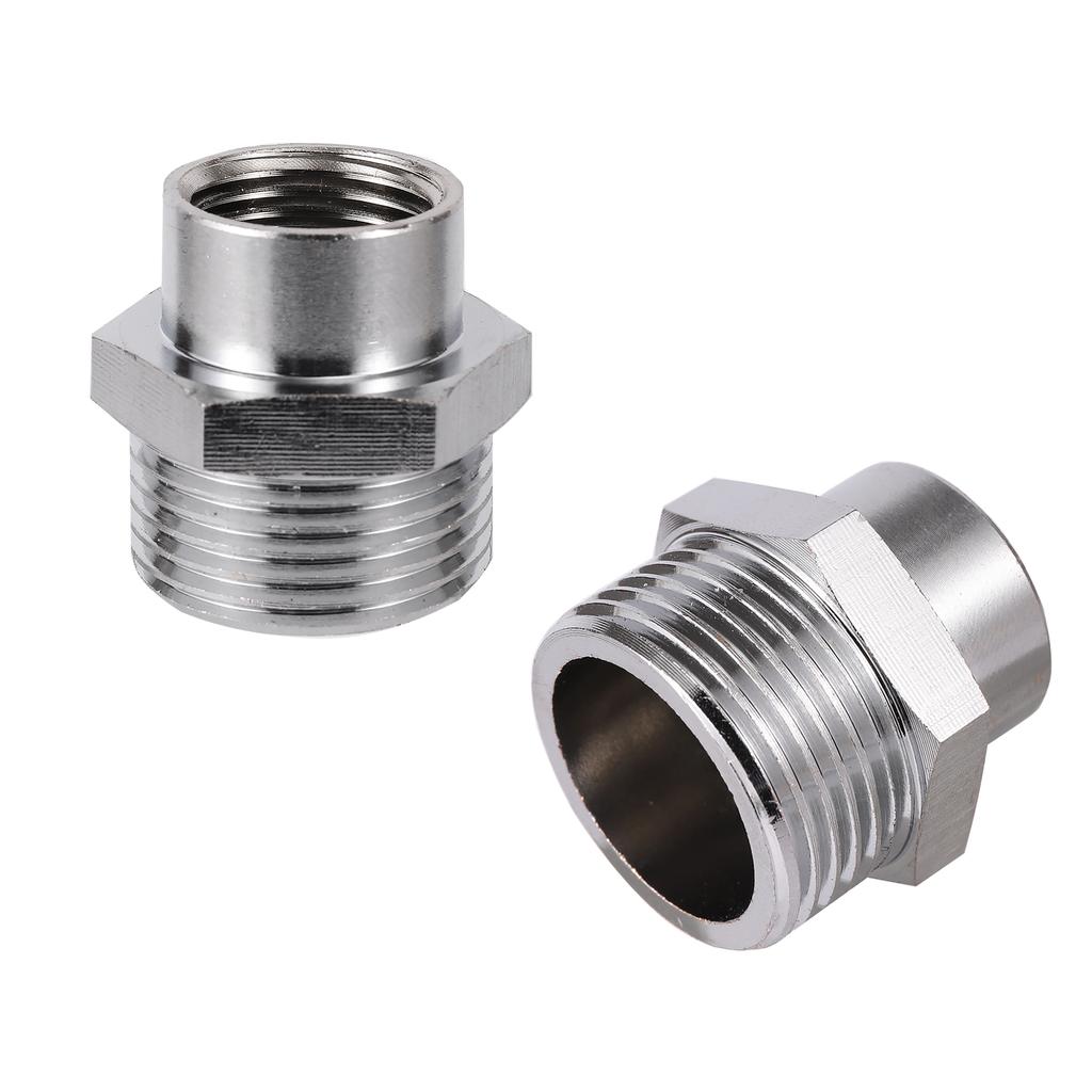Stříbrný M18 na 1/2" 3/4" Vnější závitový adaptér 18mm Závitový konektor pro konverzi vodovodního kohoutku Oprava Kohoutek Čerpadlo Čistič Příslušenství