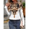 Dames Sweatshirt 3D Print Etnisch Bloemen Grafisch Dagelijkse Mode Casual Lange Mouw T-Shirts Ronde Hals Zwart Lente Herfst Tops