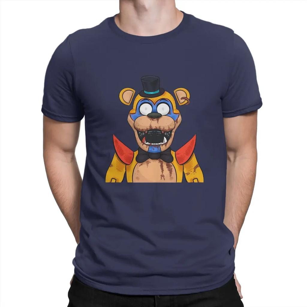 Men Exquisite Bears T Shirt F-Fazbears 100% Cotton Clothing Vintage Short Sleeve Round Neck Tees T-Shirt