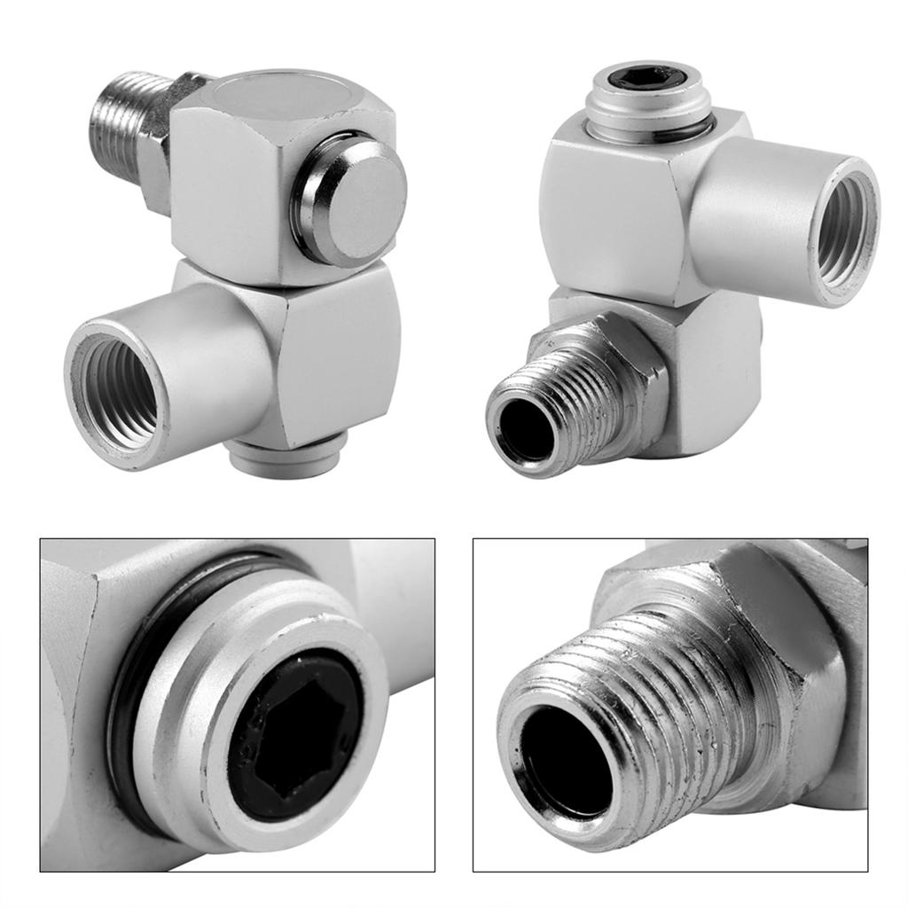4 Pieces Aluminum 360 Degree Rotatable     Hose Adapter, Aluminum   Hose   Connector, 360 Degree  , Adapter Connector