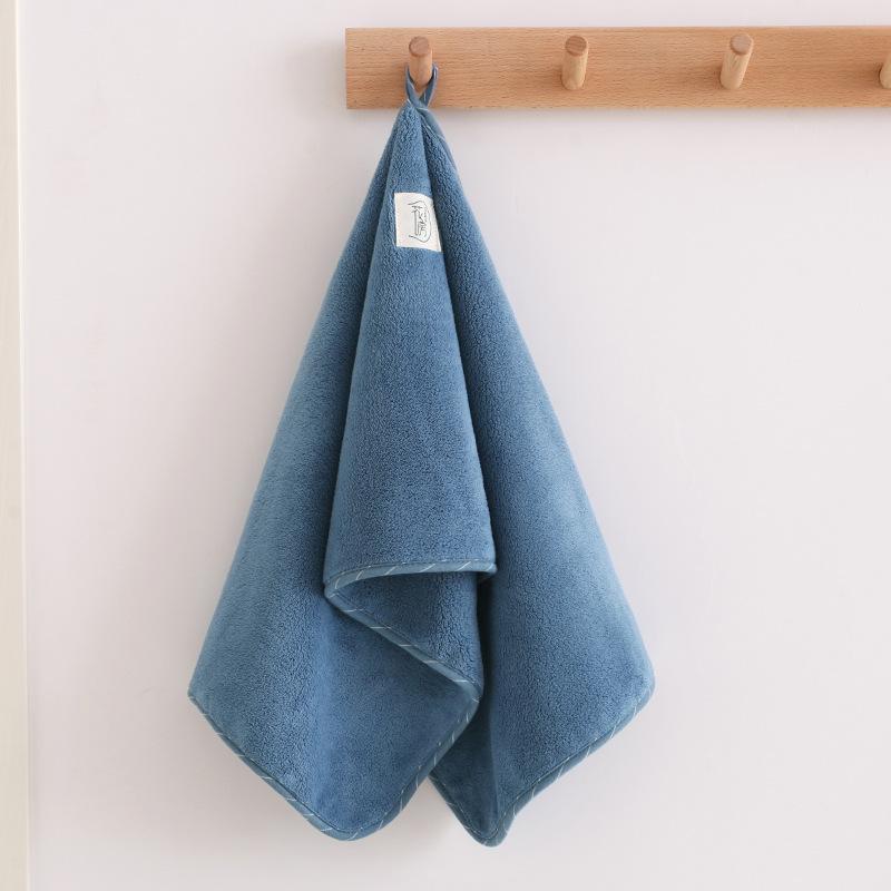Towel New Coral Fleece Household No Hair Loss and No Fading Face Towel Soft Absorbent Quick Drying Face Towel Hanging Type