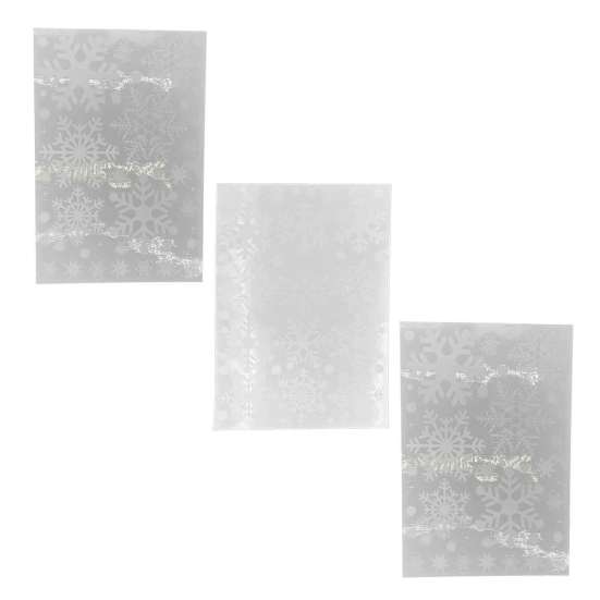 Reusable Holiday Window Clings 3PCS Christmas Snowflake Static Stickers, Cling Decals, PVC Winter Decorations Home Decoration for Glass Windows