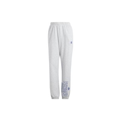 Oryginalne spodnie dresowe Trefoil Logo Print Joggers damskie jasnoszare IC6036
