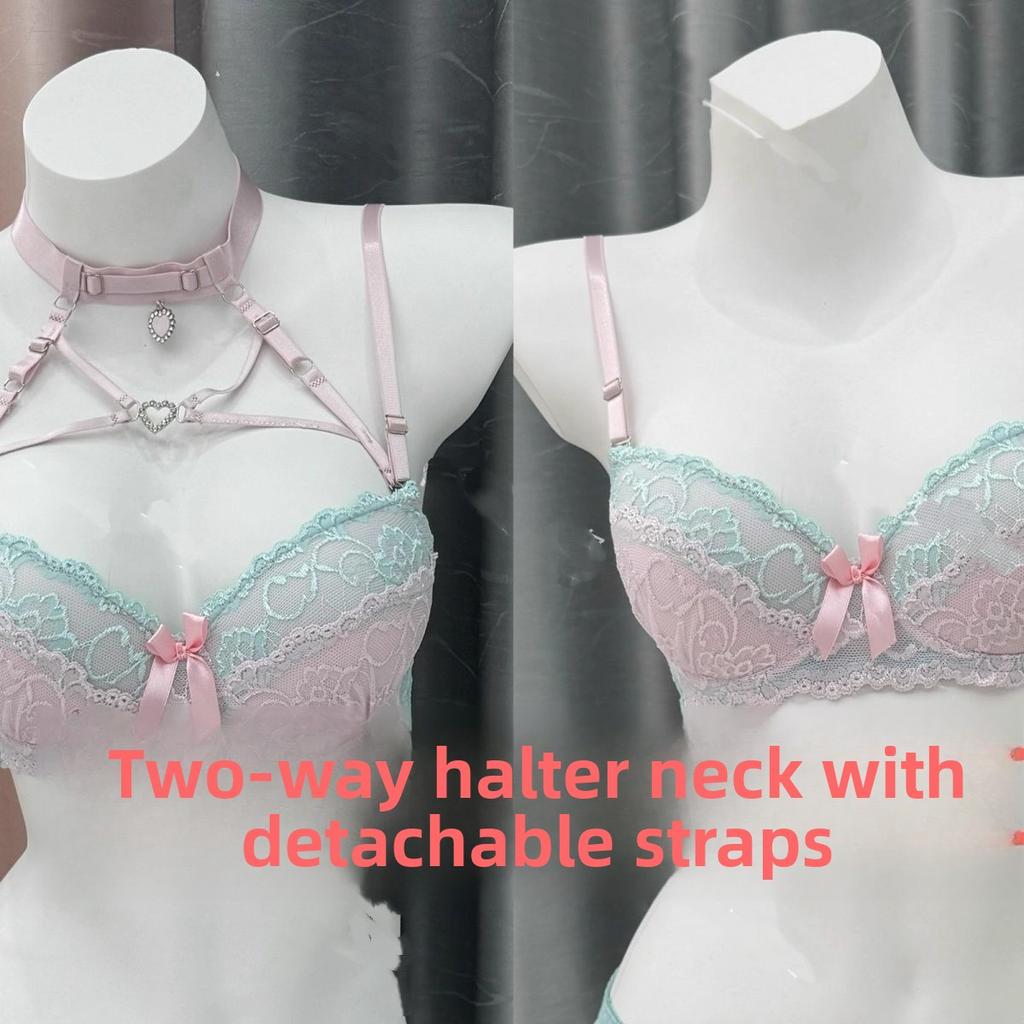 Women's Summer Sexy Small Design Sense Hanging Neck Small Chest Gather Beauty Back Underwear