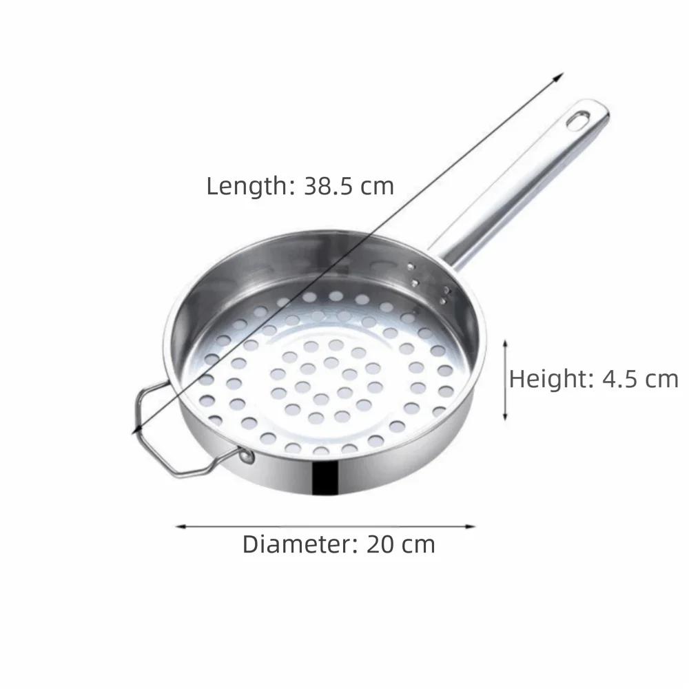 Stainless Steel Filter Spoon Large Hole Sieve Design Large Hole Strainer Ladle Food Strainer Multi Purpose Strainer Kitchen Tool