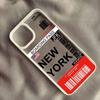 Hot Ticket Travel Label Los Angeles Seoul London Phone Case For iPhone 16 14 Pro Max 15 13 11 12 XR 7 8Plus Clear Hard Cover Bag