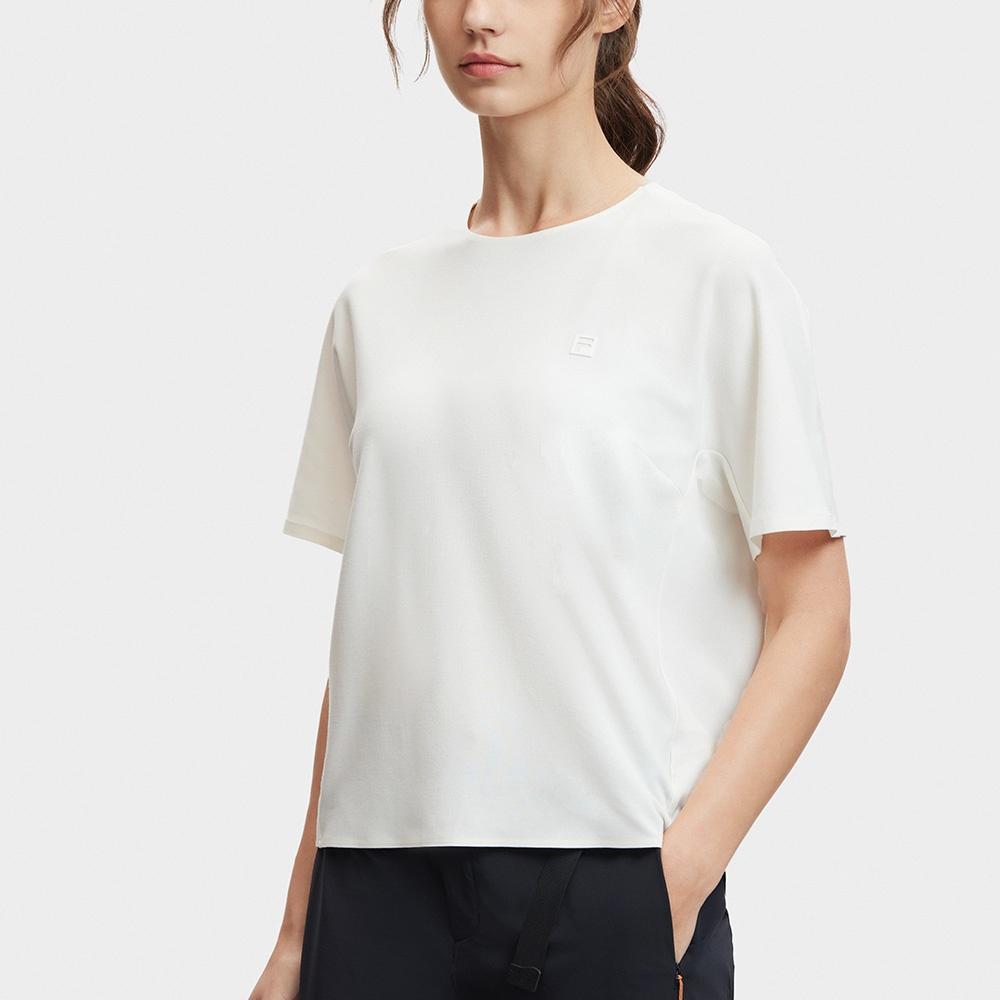 FILA T Shirts Women's Snow Crew Neck Moderate Straight Fit A11W427113F-WT