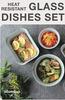 CB Japan Bakeware Set, Circle, Pink, Microwave and Oven Safe, Heat-Resistant Glass Dish Set, Atomico