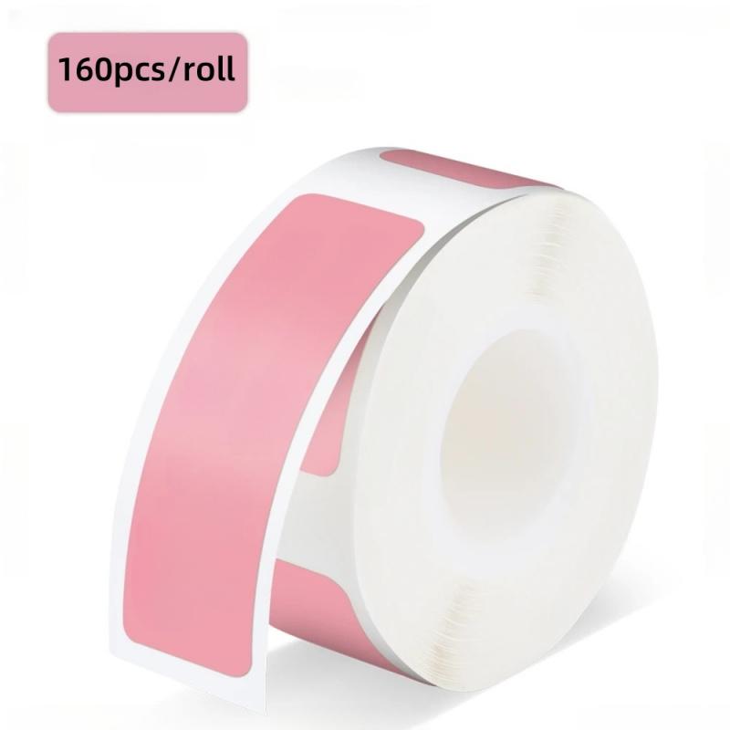 160Pcsroll Portable Waterproof Label Sticker12*40Mmself-Adhesive Colorful Label Stickers Printable Thermal Paper Suitable For