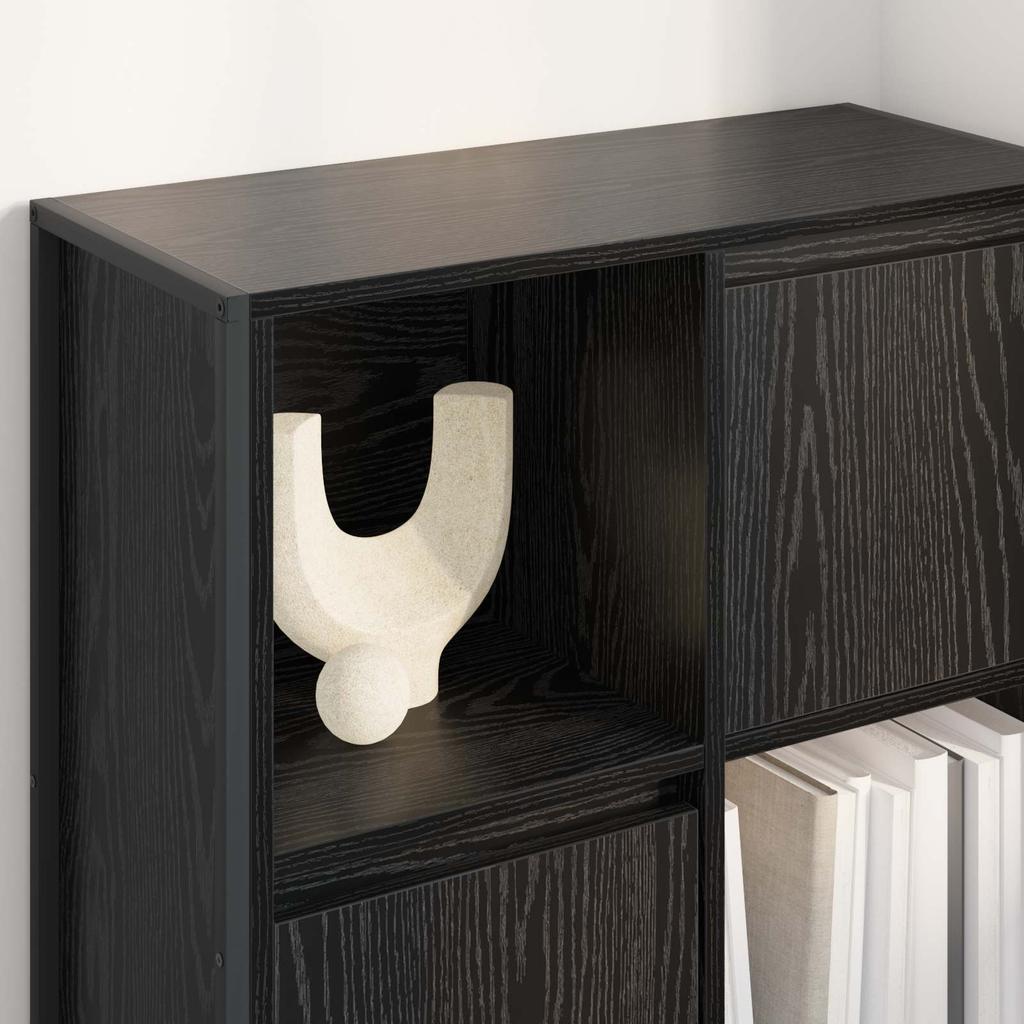 Bookshelf Black Oak Effect 68 x 30 x 108.5 cm