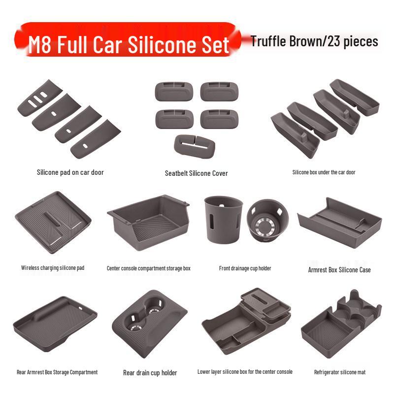 Essential Silicone Mat Set for AITO M7, M8, M9 Interior Decoration - Fits 26 Models