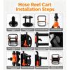 Heavy Duty Hose Storage Reel durable Space Saving Water Pipe Storage Rack Multi-Purpose Collapsible Handle
