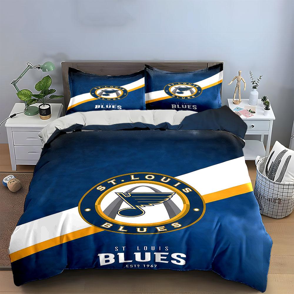 St. Louis Blues Bedding Set Bedding Duvet Cover Set Duvet Cover Pillowcases (1 * Duvet Cover 2 * Pillowcases, without duvet insert)