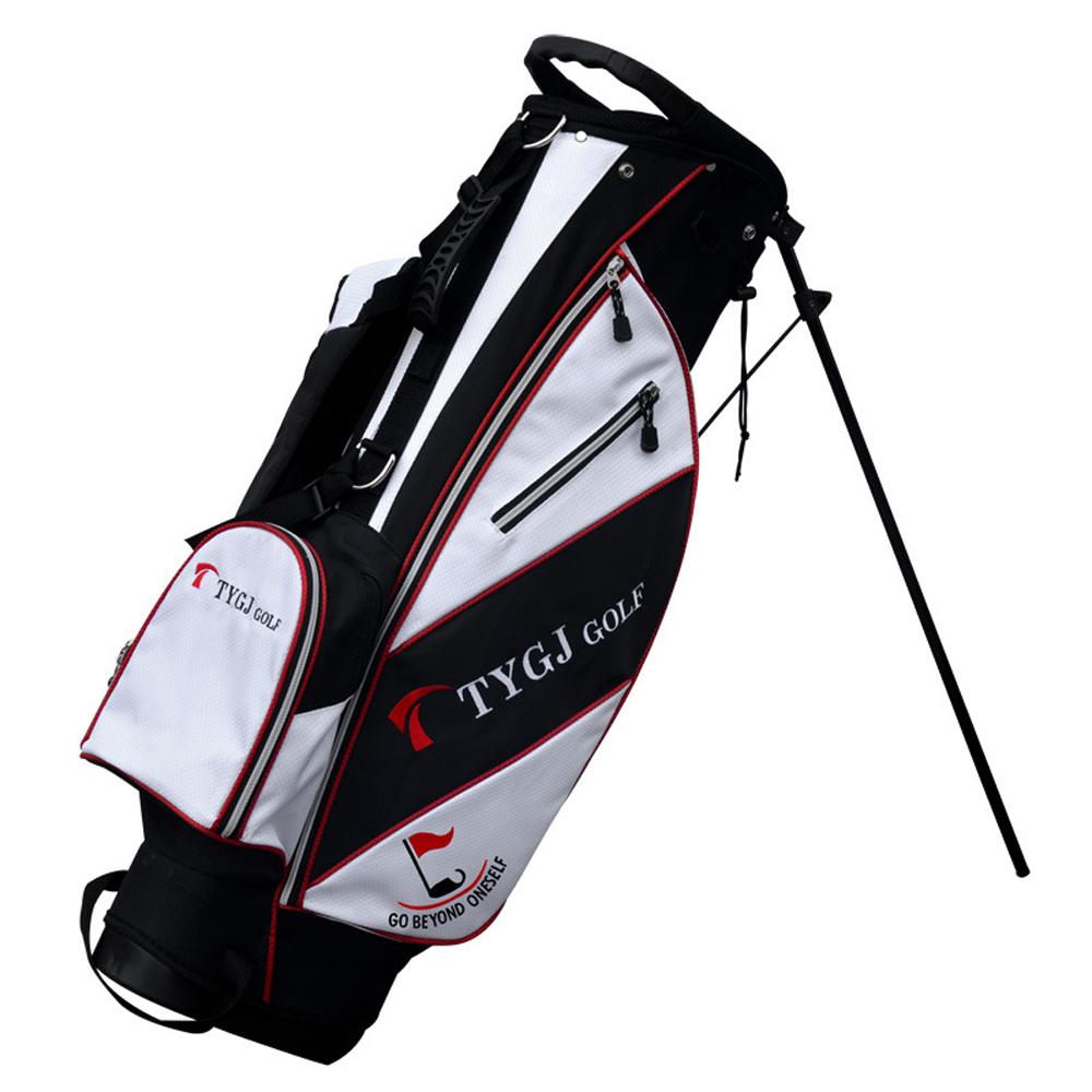Portable Golf Rack Bag With Braces Bracket Golf Bag With Stand Support Lightweight Golf Bag