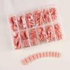 European American Medium Almond French Pointed Wearable False Nails - 360 Pieces