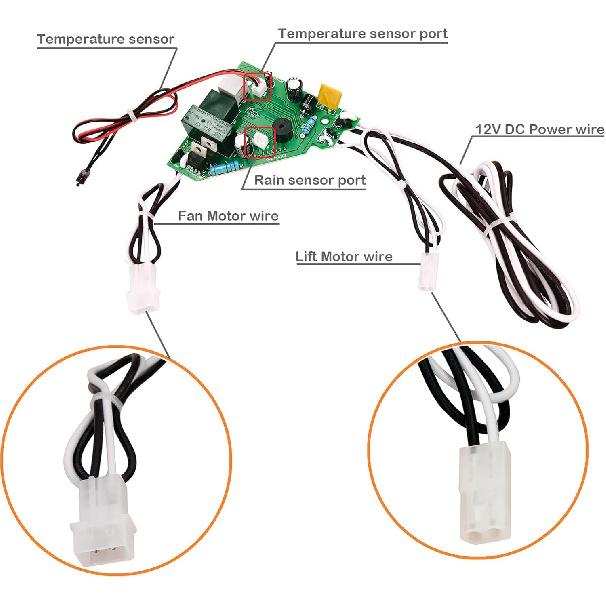 

Replacement Printed Circuit Board for Maxxfan MaxxAir Deluxe RV Roof Vents, Compatible with Models 00-07000K, 00-07500K, 00-08000K, 00-08500K,