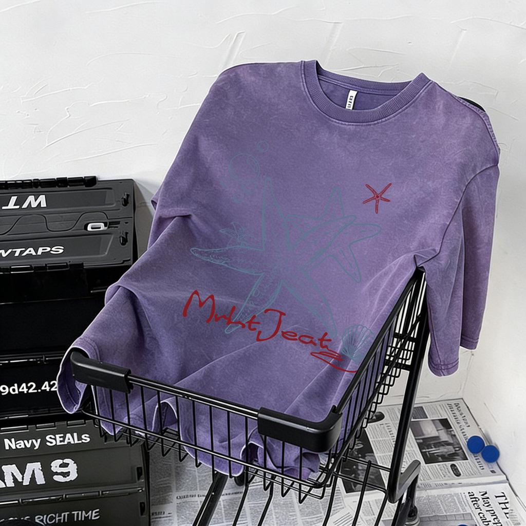 2026 Unisex American-Style Washed Cotton Loose Fit T-Shirt