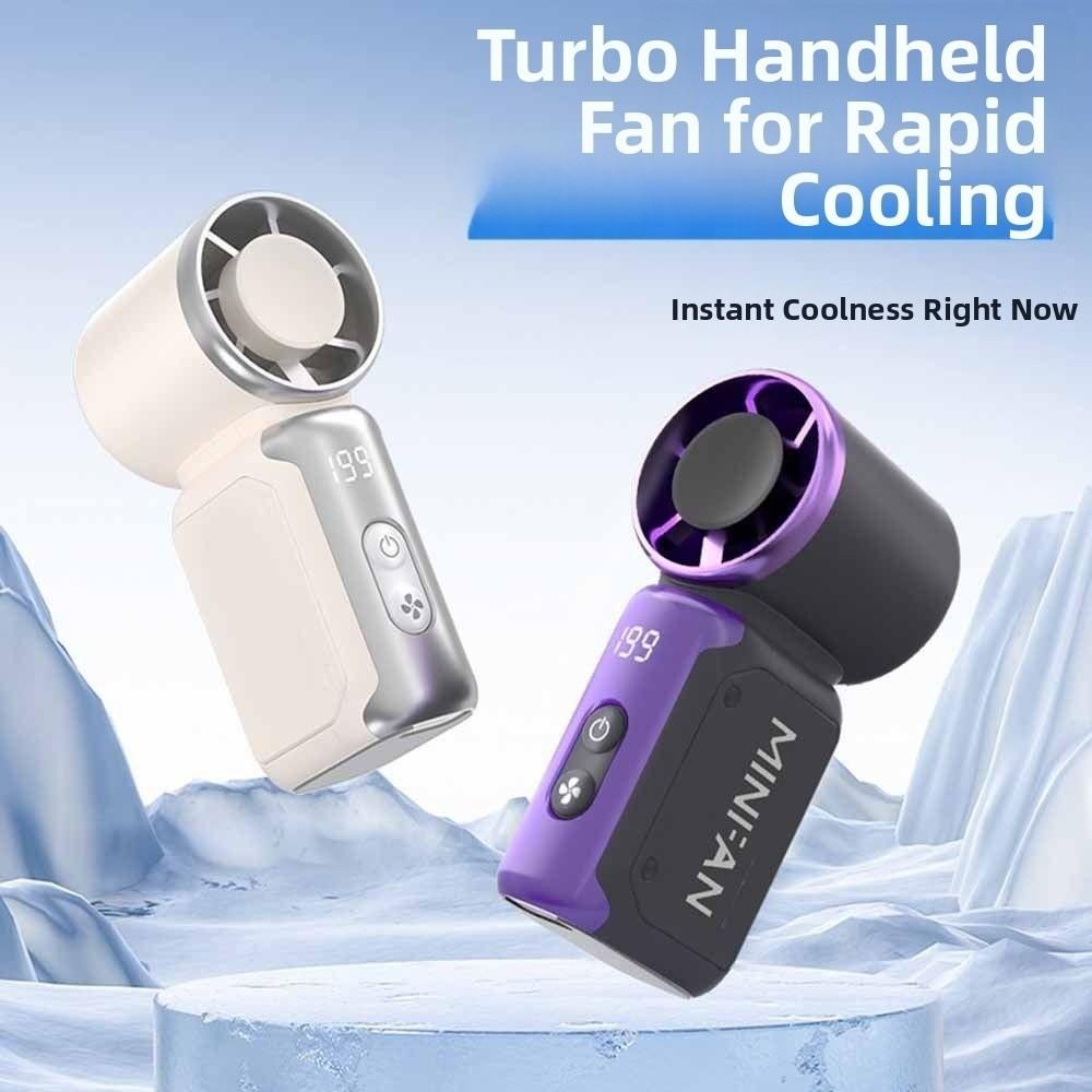 USB Rechargeable Cooling Fan Adjustable Speeds Small Electric Fan Pocket Fan Turbo Fan  Travel