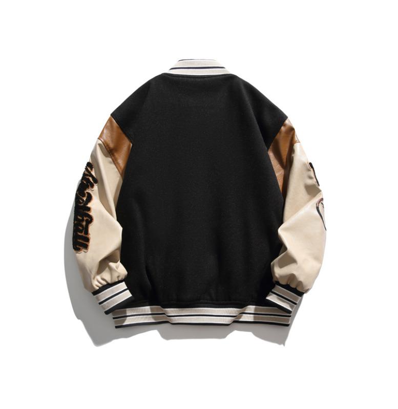 Men's Hip-Hop Embroidered Spring Jacket: Trendy Baseball Style