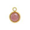 CARLIDANA Stainless Steel Multi-Color Natural Stone Jewelry Charm Fan Round Pendant for DIY Necklace Earrings Accessories