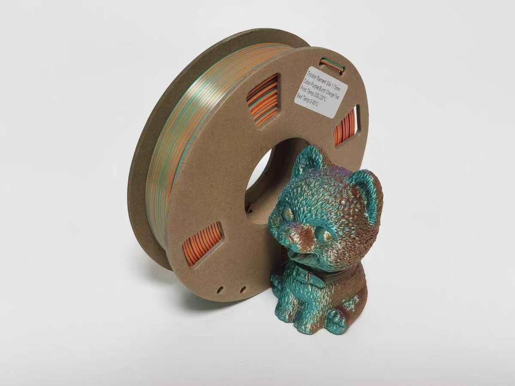 PLA Silk Dual-Color Tri-Color 1.75mm Filament for FDM 3D Printers