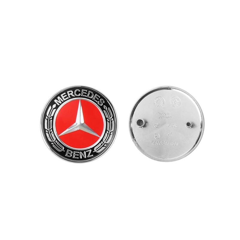Car Metal Flat Hood Emblem Sticker Front Badge Accessories For Mercedes Benz W203 W206 W212 W167 W166 W247 C E GLA GLC GLE AMG