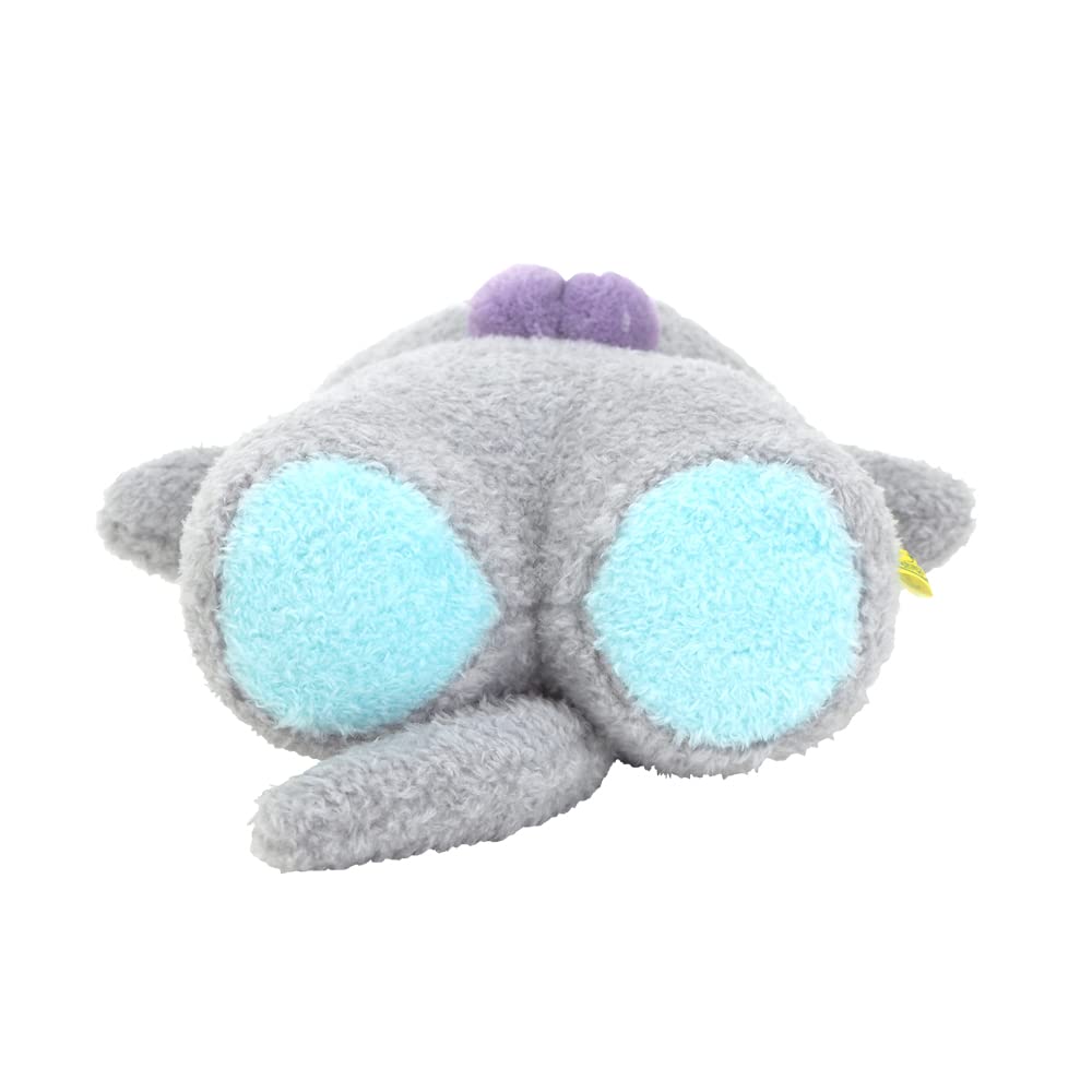 SunLemon Fluffig Watton Varg Gosedjur, Grå, Mellanstor, 22 x 28 x 21 cm, Djur, P-8152