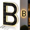 Solar Powered Solar House Numbers 6.7 Inch Size Lighted House Numbers  Home Exterior