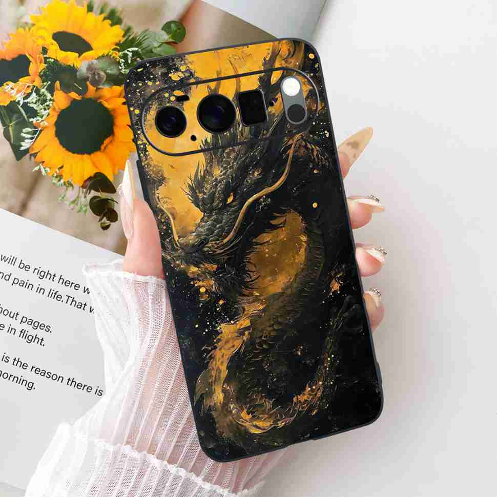 For Google Pixel 10 Pro 5G Case Fashion Painting Silicone TPU Black Soft Cover For Google Pixel 10Pro GEHN3 Phone Cases Bumper