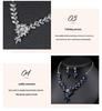 2022 Summer Retro Crystal Necklace & Earrings Set - European & American Fashion