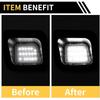 2 Pcs LED License Plate Light Tag Lamp Assembly for Dodge for Ram 1500 2500 3500 2003-2018 No.55078095AE White 6500K White Lens