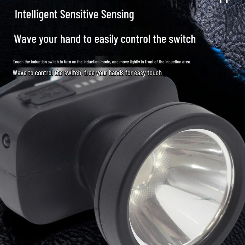 LED Waterproof Headlamp for Night Riding, Fishing, and Work - USB Rechargeable, Multifunctional