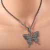 Women Butterfly Necklace with Full Diamond Pendant Choker