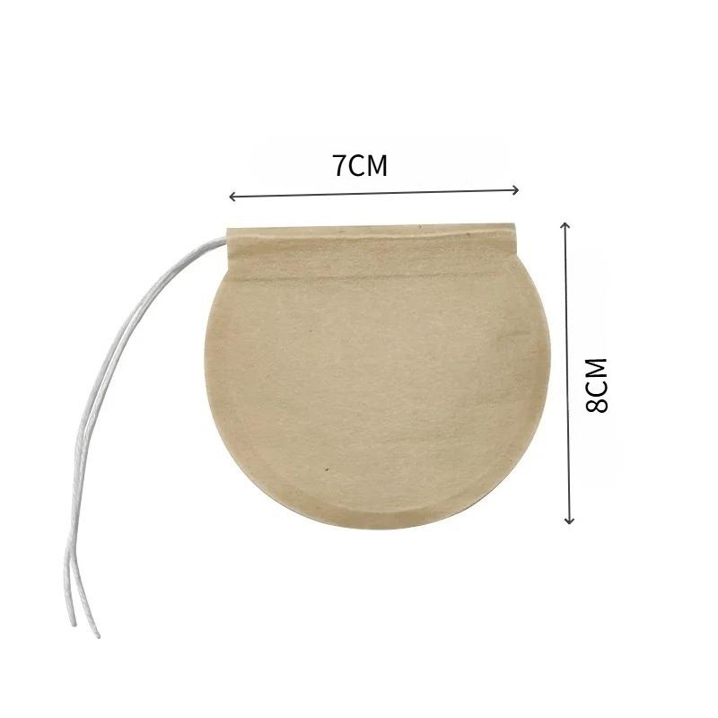 100Pcs Round Tea Bags Non Woven Fabric Disposable Filter The Debris For Making Tea Coffee Herbal Tea Condiment Perfume Bag