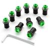Happy Island Screen Bolt Well Nuts 5mm 6 Colors (10-Pack, Available) (Green)