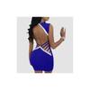 Stunning Women Sexy Deep V Rhinestone Backless Mini Dress For Special Events