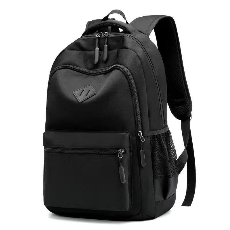 

Waterproof and wear-resistant backpack, simple college student, junior high school, large-capacity computer backpack, junior high school, high school чорний