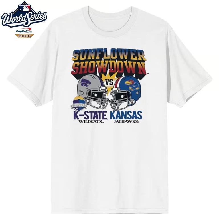 K-State Wildcats vs Jayhawks 134th Annual Sunflower Showdown 2025 T-Shirt Unisex T-Shirt XL