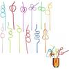 Creative Cartoon Reusable Straws Vibrant Eco-Friendly Design for Holiday Parties Daily Juice Beverages High Quality Supplies