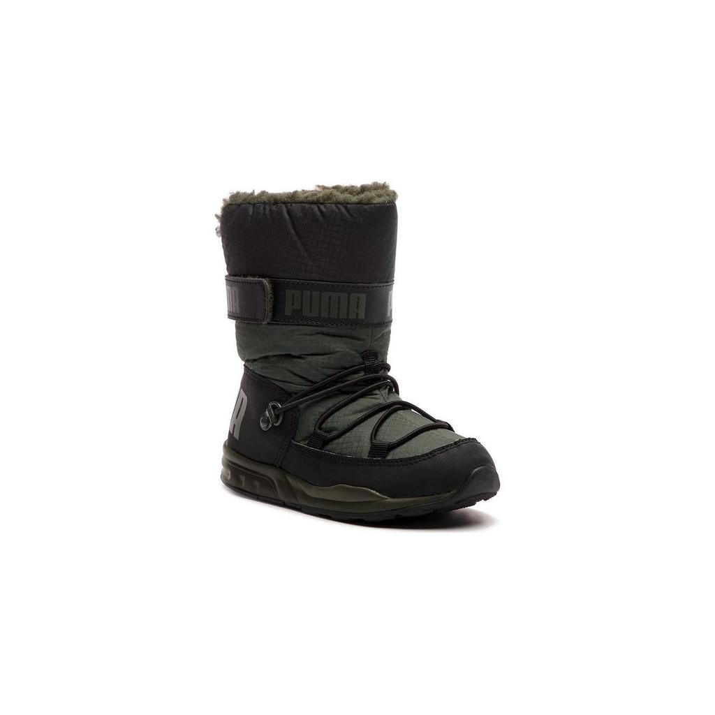 Puma Trinomic Boot Comfortable Versatile Simple Shock Absorbing Durable Kids Boots Kids boots Green Black 363978-04