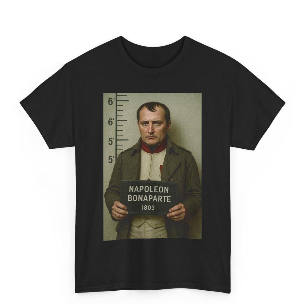 Napoleon Bonaparte Mugshot T-shirt: Retro Franse Geschiedenis T-shirt
