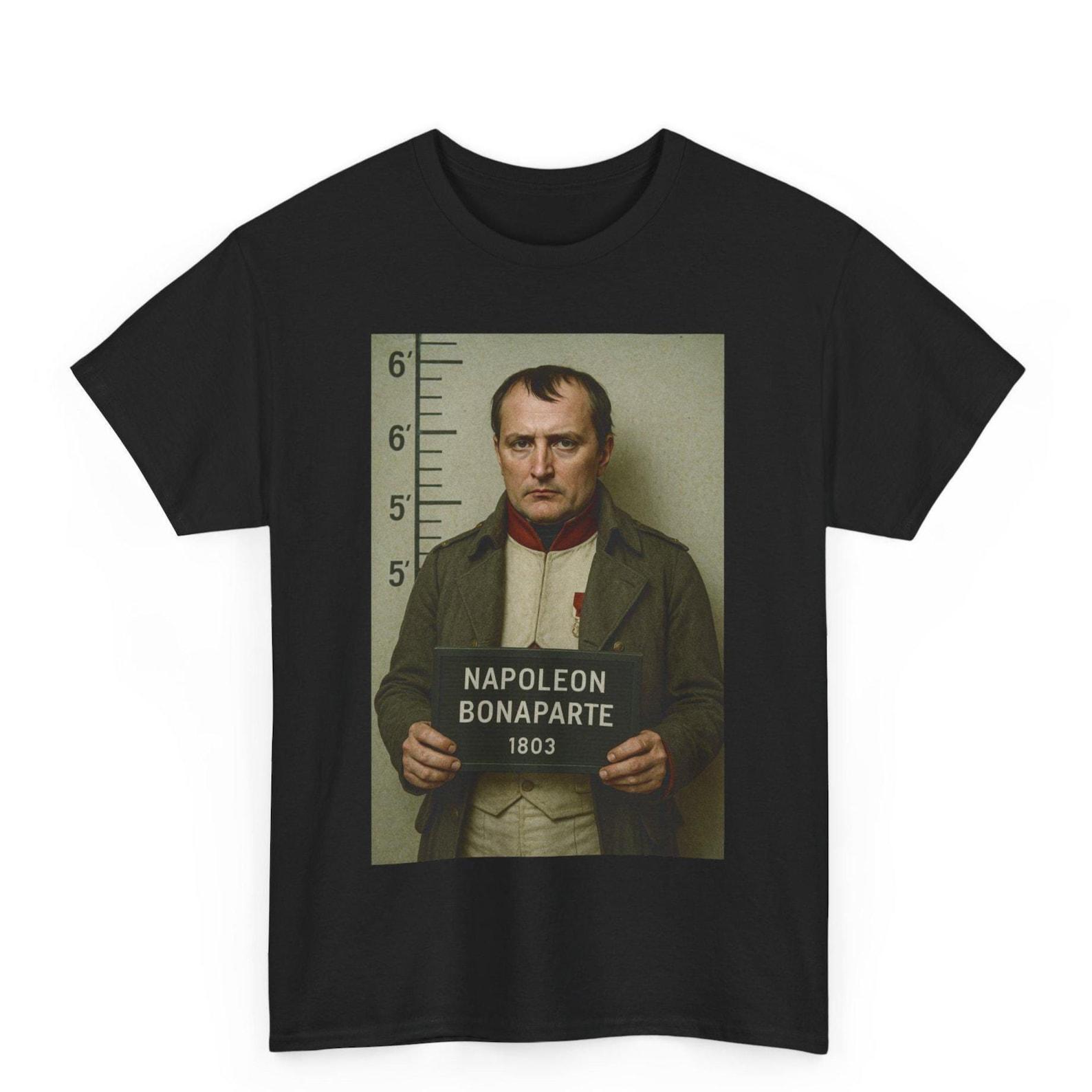 Napoleon Bonaparte Mugshot T-Shirt: Retro French History Tee 3XL