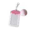 Fruit Strawberry Acrylic Photocard Holder with Keychain Card Protective Case  Card Decor