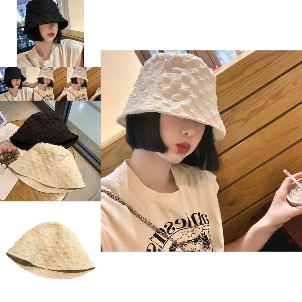 Elegant Uv Protection Fisherman Hat Womens Large Head Summer Vacation Hat