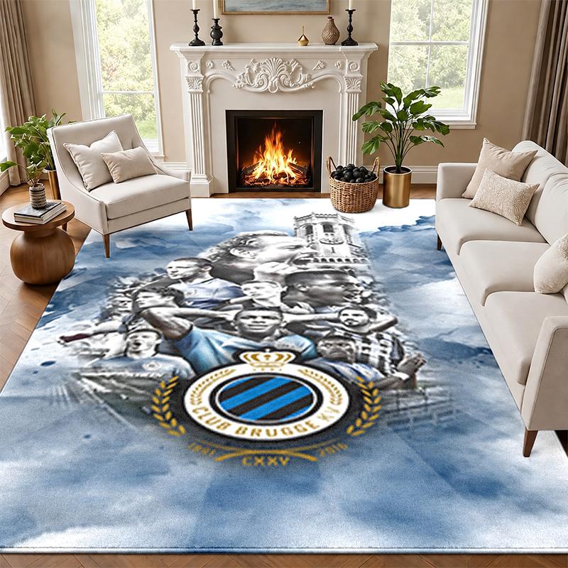 Club Brugge KV Carpet Door Mat for Living Room or Bedroom Protective Mat Under Chair Office Decoration Christmas Gift Birthday Present